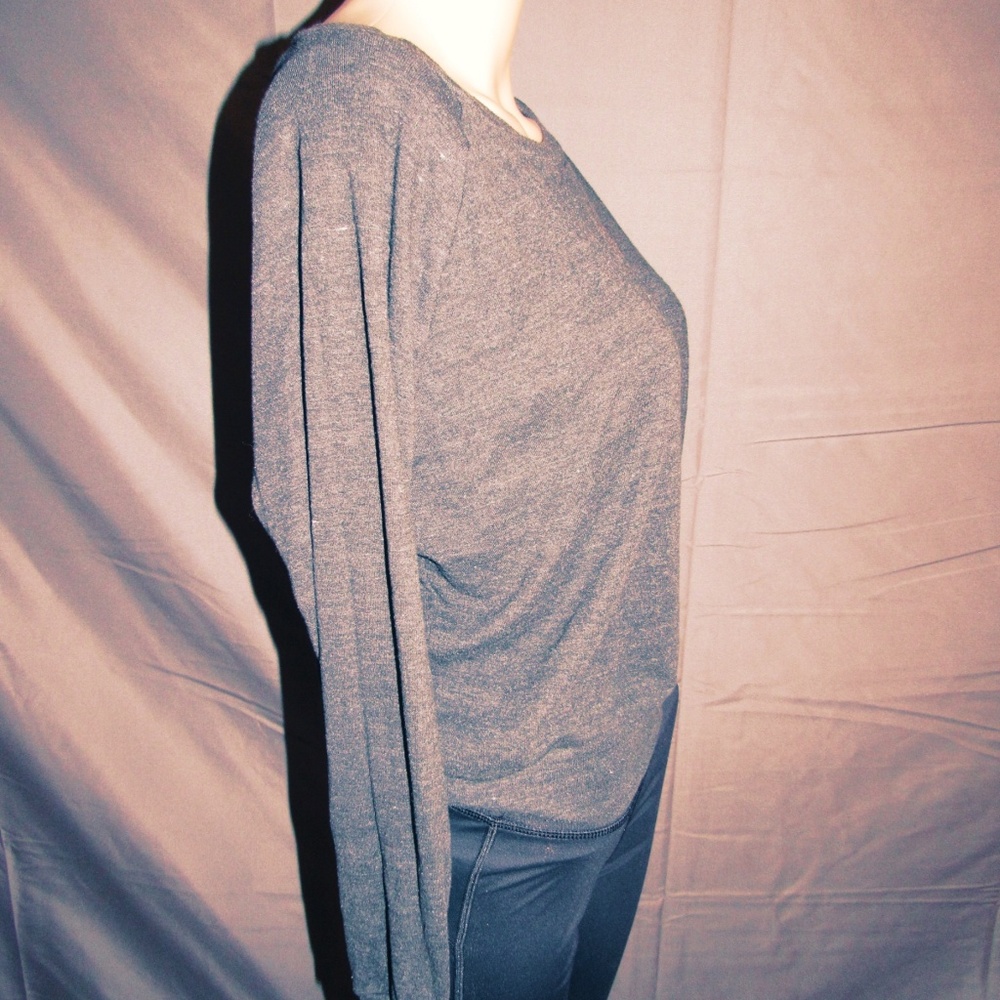 Comfy Gray Off-Shoulder Sweatshirt